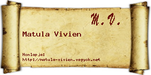 Matula Vivien névjegykártya