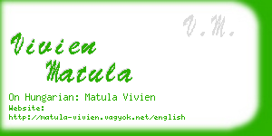 vivien matula business card